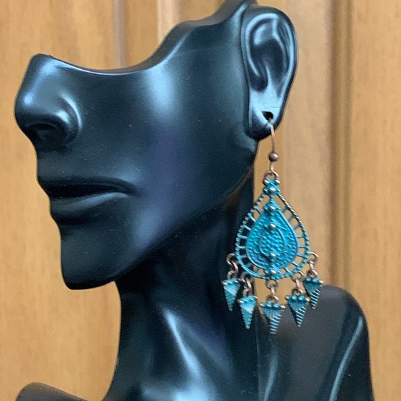 Boho Teardrop Dangle Earrings - Picture 2 of 4